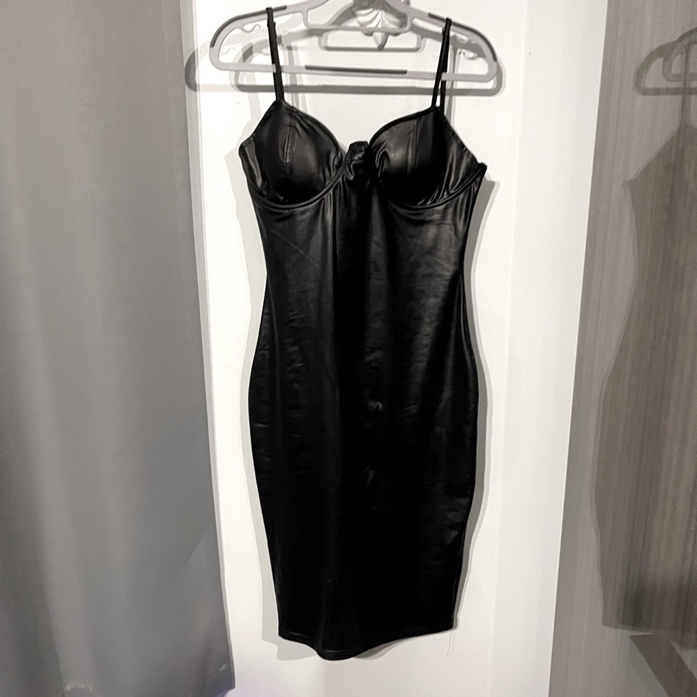 Faux leather dress size medium